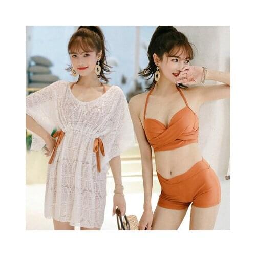 Swimwear For Teens Plus Size Sports Swimsuit Split Swim Suit Korea Hot Tankini Swimsuits Three Pieces Girls Cover Lovely Lycra