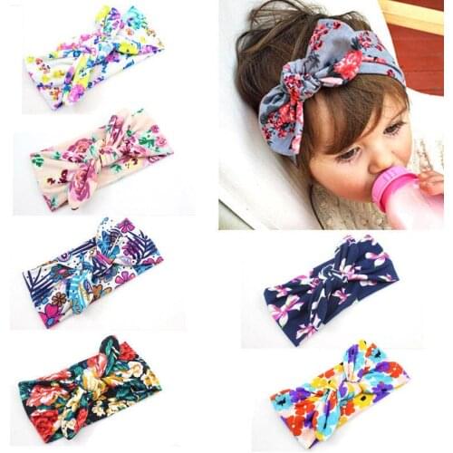 New 2020 Colorful Boho Newborn Toddler Kids Girls Baby Headband Ribbon Elastic Baby Headdress Kids Hair Band Girl Bow Knot