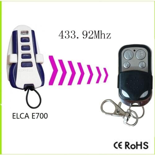 Copy ELCA E700 E1002 remote control 433.92mhz gate garage ELCA E700 E1002 433.92mhz remote control