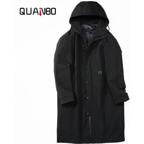 Мужские тренчи с капюшоном QUANBO China At AliExpress