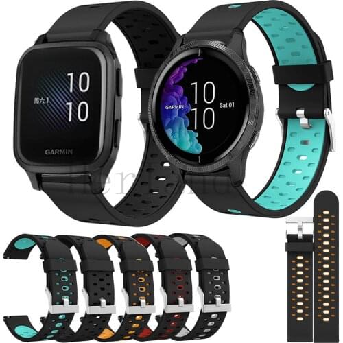 Watchstrap For Garmin Venu / venu sq Soft silicone Smartwatch bands Bracelet Wristbands For Xiaomi Haylou LS02 / Amazfit Bip pop