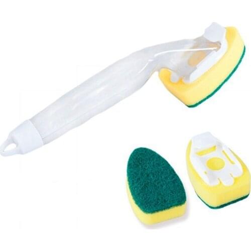 Refill Liquid Soap Dispenser Scrubber Cleaning Products Washing Cleaning Brush Replaceable Couring Pad Sponge Kitchen Dish