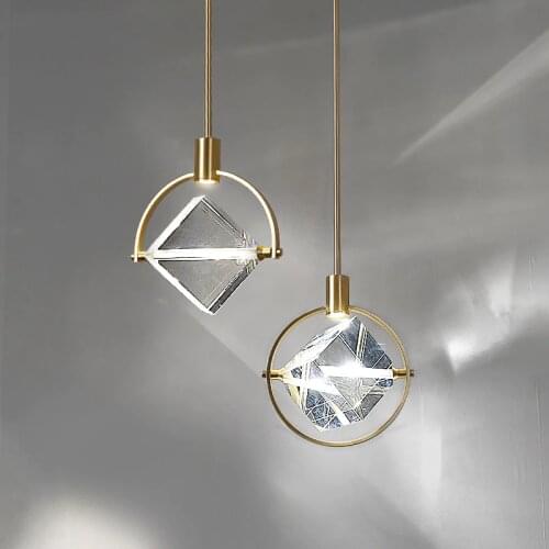 Modern Crystal Pendant Light Gold Led Hanglamp For Bedroom Dining Room Nordic Home Deco Loft Luminaire Suspension Light Fixtures