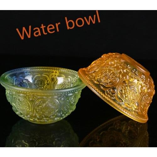 7 Pcs/set,Buddhist Supplies, Glass Crafts, Auspicious for Bowls, Secret Cups for The Cup of Water, Holy Water, Tribute Cup