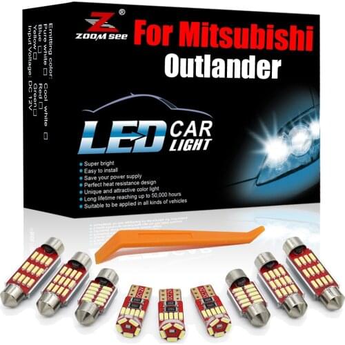 GBtuning LED For Mitsubishi Outlander 1 Xl 2 3 (2001-2020) Canbus Car Dome Indoor Trunk Map Lamp Interior Light Accessories Kit
