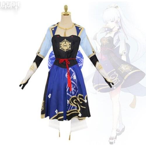 High Quality Game Genshin Impact Kamisato Ayaka Cosplay Costumes Clothing Halloween Women Men Costumes Full Set In Stock