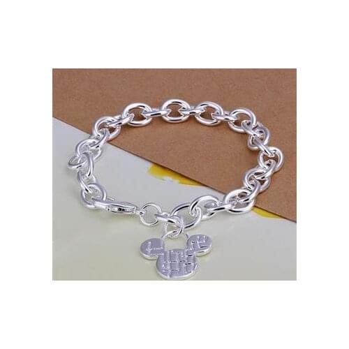 H289 925 Delicate Silver Color Bracelets For Women Charm Fashion Jewelry Micky Bracelet /ajuajbba Bcaajtha