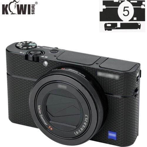 KIWIFOTOS Anti-Scratch Camaera Protector For Sony RX100 V RX100 VA RX100 III 3M Sticker Protective Cover Skin Film Matrix Black