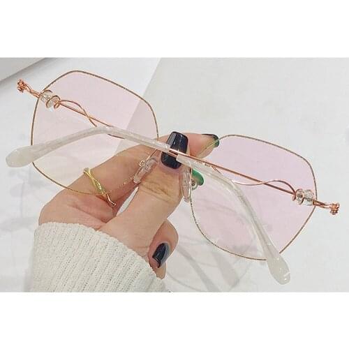 Women Fashion Elegant Ultralight Alloy Frame Anti Blu Ray Coated Lenses Designer Glasses