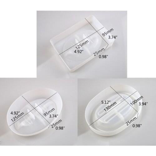Handmade Soap Box Silicone Mold Soap Dish Tray Resin Casting Mold Epoxy Resin Ring Dish Holders Resin Soap Tray Molds