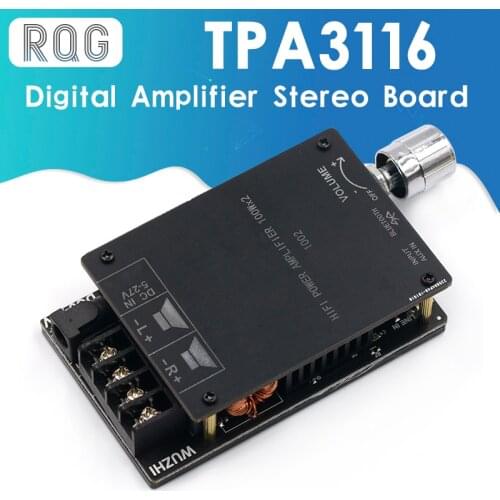 ZK-1002 HIFI 100WX2 TPA3116 Bluetooth 5.0 High Power Digital Amplifier Stereo Board AMP Amplificador Home Theater