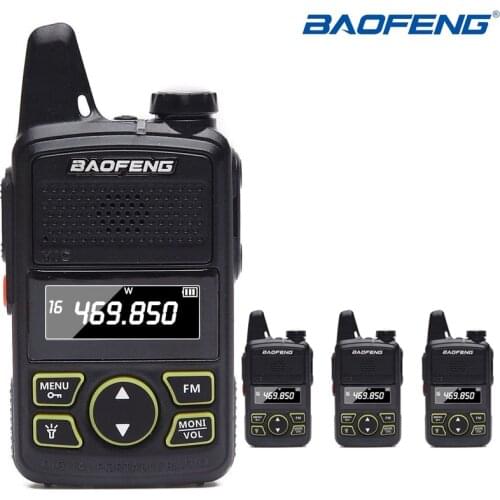 4Pcs Baofeng BF-T1 MINI Kids Walkie Talkie BF T1 cb Two Way Radio UHF long range Flashlight Handheld Transceiver