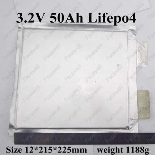 4pcs brand lifepo4 3.2v 50Ah battery 12215225 3.2v cell for pack diy energy solar power tools e bike coach cart 12v 50ah 36v