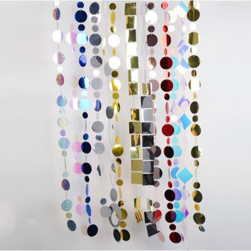 5M Festival Party Supplies PVC Sequins Curtain Interior Decorative Curtains DIY Stage Background Curtains Wedding Supplies