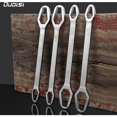 8-22mm Double-Head Universal Spanner Ratchet Wrench Key Set Screw Nuts Wrenches Repair Double-Headed Self-Tightening Hand Tools