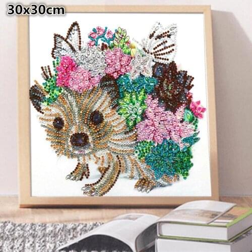 5d DIY Diamond Embroidery Flower Hedgehog Cactus Diamond Painting Special Shape Cross Stitch Shaped Diamond Home Decoration Gift