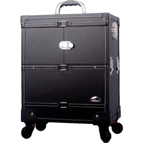 Retro Mackup Rolling Luggage Spinner Cosmetic Case Multi-function Trolley Carry On Travel Suitcases Wheel Cabin Luggage