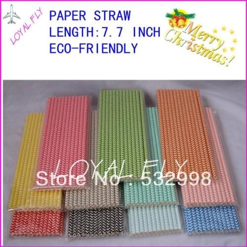 Color paper straws 2000pcs/lot for party favor,paper drinking chevron straws140 kinds color by express free shipping