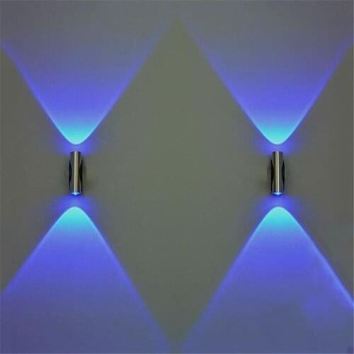 Double-headed LED Wall Lamp Home Sconce Bar Bedroom Porch KTV Wall Decor Ceiling Light Blue Home Decoracion Wall Light #YY