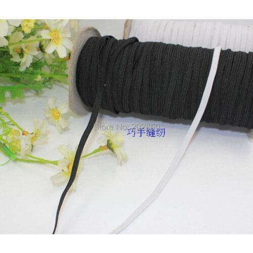 Elastic Band/Ribbon, 2 Pcs/Lot,White/Black Colour, Band Width 3mm,5M Long /Pc,Very Useful Garments Accessory,Good Quality