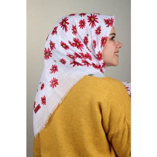 ERİPEK PATTERNED LINEN FLAMLI SCARF-DESEN-23-RENK-06
