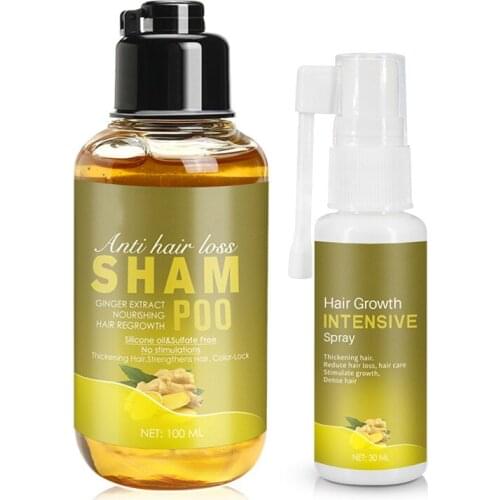 No 1 Ginger Fast Growth Hair Essence Oil Prevent Hair Loss Treatment and Growth Hair Spray and Thicken Hair Shampoo hair care