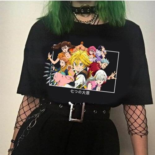 The Seven Deadly Sins Japanese Anime T Shirt Men Funny Cartoon T-shirt Casual Tee