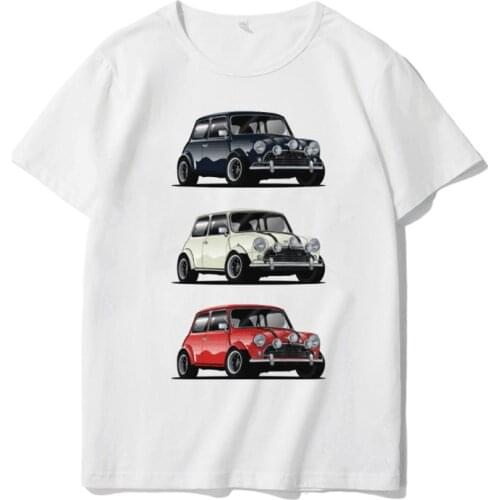 Retro The Italian Trio Mini Cooper T Shirt Popular Car Hipster Style T-shirt Men Tshirt Hip Hop Tees Harajuku t shirt