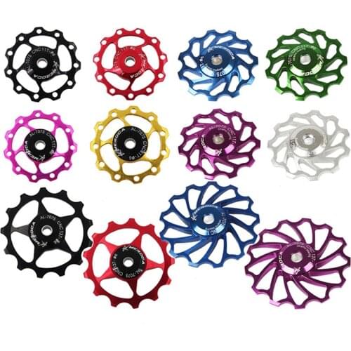 MTB Mountain Bike Road Bicycle Jockey Wheel 11T 13T Aluminum Alloy Rear Derailleur Pulley Metal Bearing Guide Pulley Bearing