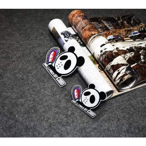 Don't Touch My Car Panada Sticker Reflective Vinyl Warning Lable Car Sticker Comic Decals For Vans,Motorcycle Laptop