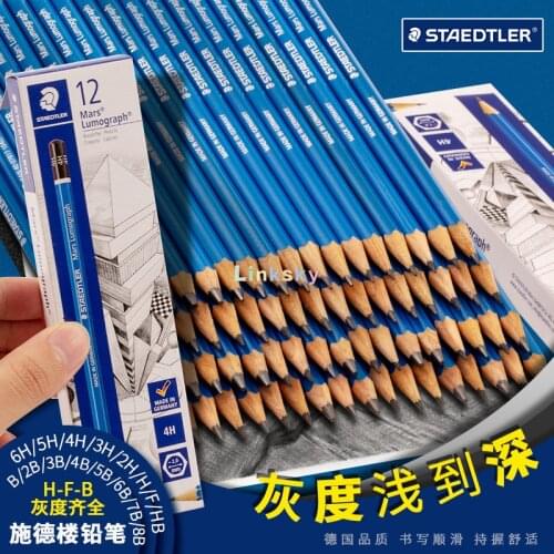 Staedtler 100 Blue Rod Writing Drawing Pencil Sketching Pencil Academy of Fine Arts Special Toddler Pencil,12pcs/lot