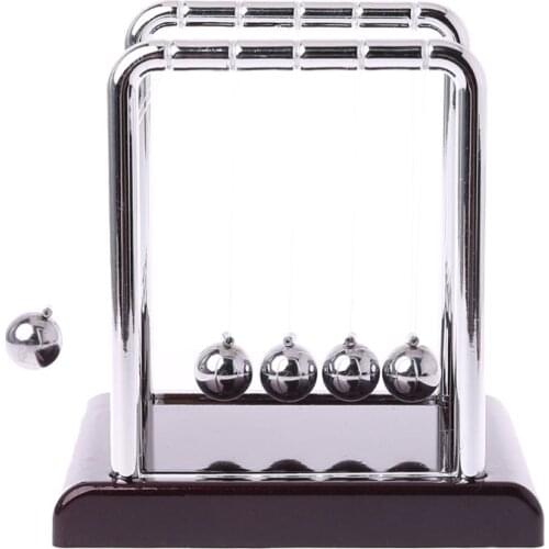 Cradle Steel Newtons Balance Ball Physics Science Pendulum Fun Desk Toy Gift School Supplies