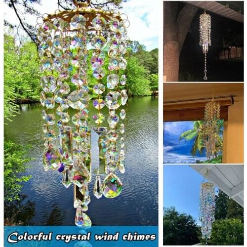 Colorful Crystal Wind Chimes Perfect Addition to Your Garden Patio Lawn Gift for Family and Friends