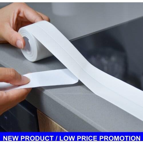 New 320cm Sealing Strip Bathroom Shower Sink Bath Caulk Tape White PVC Self Adhesive Waterproof Tape For Kitchen Bathroom Toilet