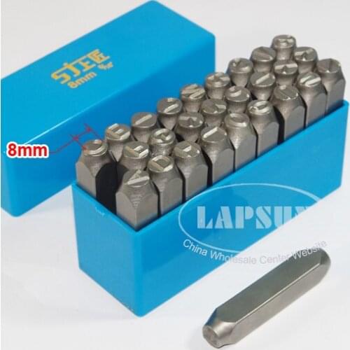 27pcs/Lot 8mm 5/16" 5/16inch Steel Metal Letter Stamp Stamping Kit Set Wood Punch Plastic Case 26 Letters A-Z And "&"