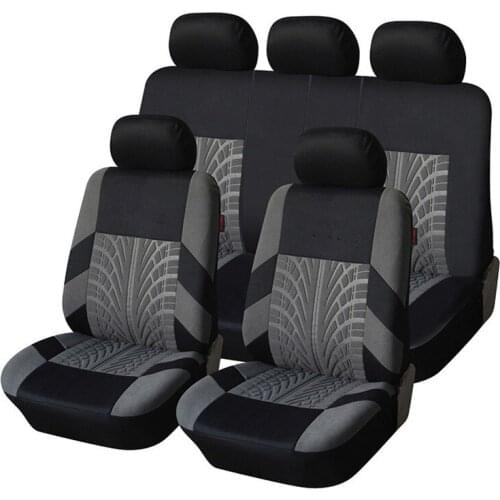 Universal Car Seat Covers Set Fit Most Cars Covers with Tire Track Detail Styling Car Seat Protector Car Accessories