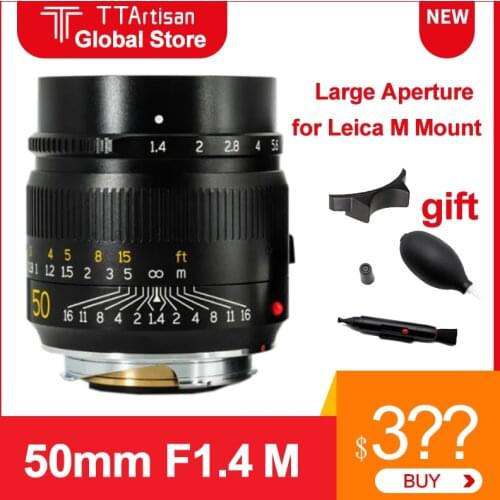 TTartisan M 50mm F1.4 ASPH Camera Lens for Leica M Mount MF Large Aperture Lens For M6 M7 M8 M9 M9P M10 M262 M240 M10P M10M M10R