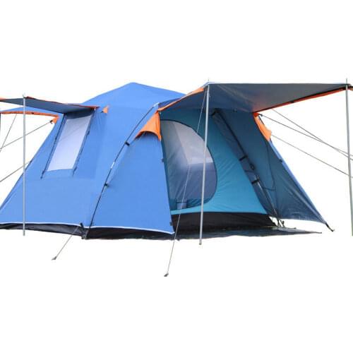 Automatic Double Tent Outdoor 3-4 People Camping Tent Tent 088 1hall 1sleeping Room Include One Pair of The Front Poles