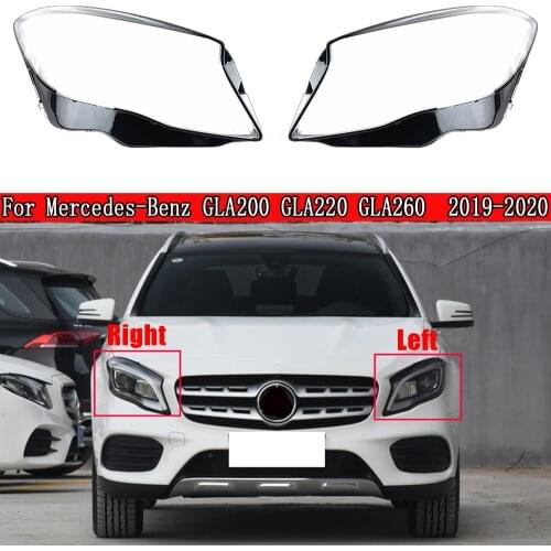 Car Front Headlight Lens For Mercedes-Benz GLA200 GLA220 GLA260 2019 2020 Lampshade Glass Lampcover Caps Headlamp Shell Cover