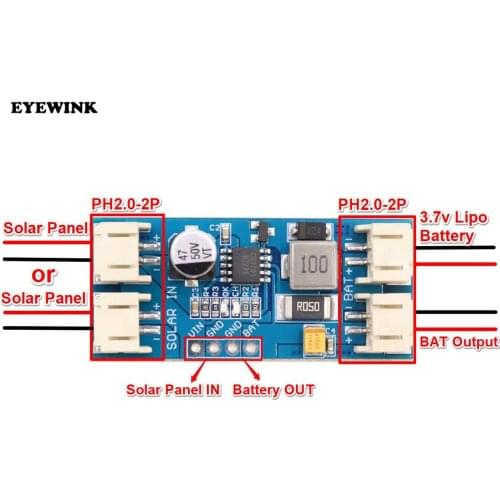 CN3791 Solar Charge Controller Board 6V 9V 12V Solar Panel Charger Regulator Control Module JST PH2.0 Auto Recharge for Battery