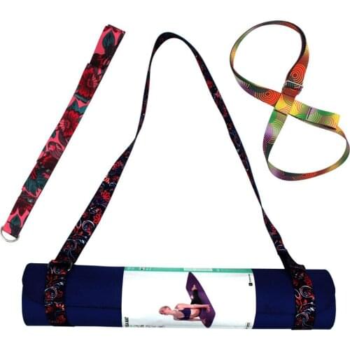 Advanced Design Yoga Mat Carrying Strap Adjustable and Durable Yoga Mat Carrier Stretch Band and 8-ring Fits Most Size Cushions