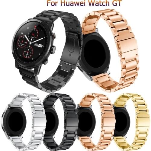 22mm classic strap For Huawei watch GT watch band For Huami Amazfit Stratos 2 2S bracelet fashion Stainless steel Belt Wristband