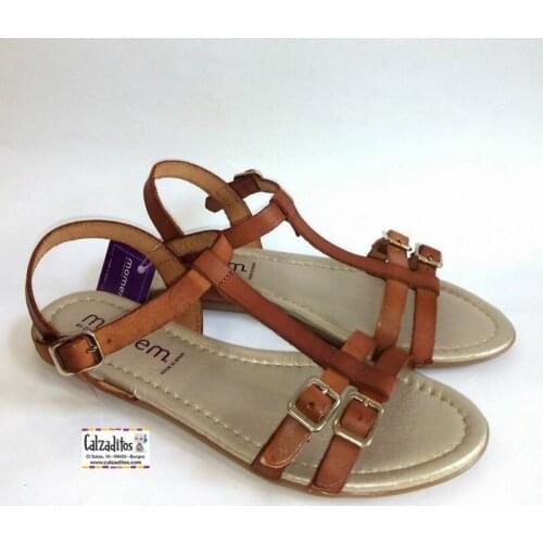 Sandals youthful appearance in skin color leather, Momem by Conguitos