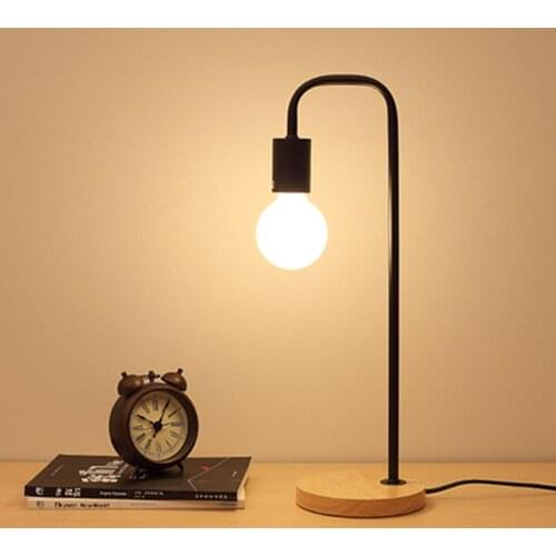 Modern Led Nordic Table Lamp Lighting Fixtures Wood Living Bedroom Desk Bedside Read Dormitory Indoor Decor Minimalist Lights