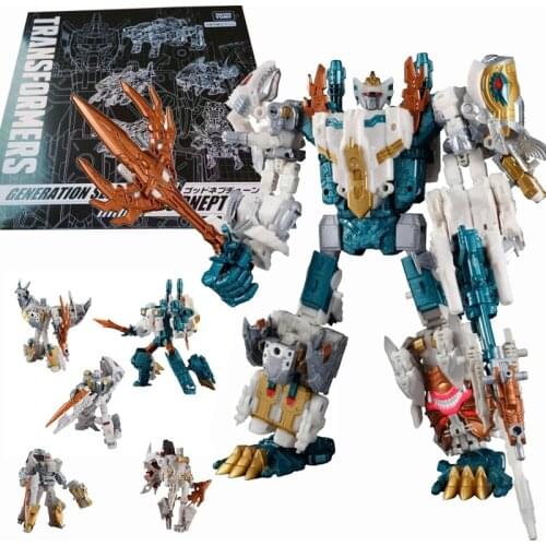 Takara Transformers Generation Selection Piranacon God Neptune Combination Suit Figure Robot Model Toy Birthday Holiday Gifts