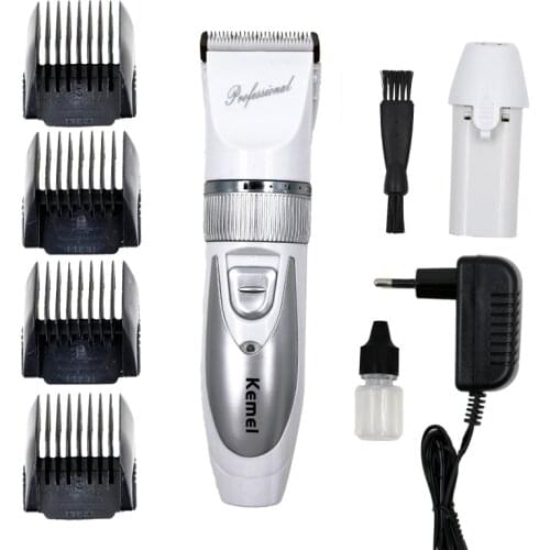 110V-220V kemei hair trimmer rechargeable clipper professional electric razor shaving machine for barber cutting beard shaver
