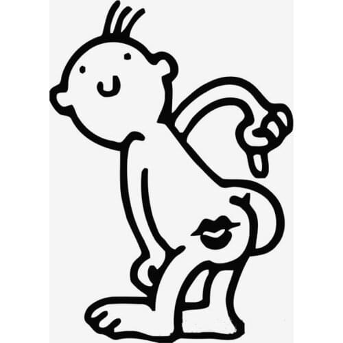 Creative Fashion Kiss My Ass Car Sticker Pvc Body Decoration Waterproof Moisture-proof and UV-proof CartoonAuto Decal15cm*11cm