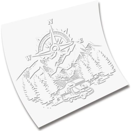 Sticker caravan vinyl motorhomes Mountains Adventure CAMPING