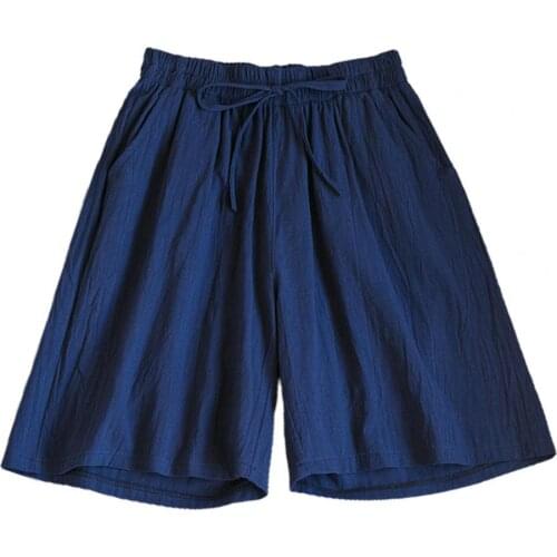 Women High Waist Shorts Simple Solid Color Leisure Loose Shorts Summer Clothing