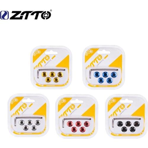 ZTTO 5PCS Bicycle Double/Single Chainwheel Bolt for Brompton Folding Bike Crankset Screw BMX MTB Road Bike Chainring Bolts